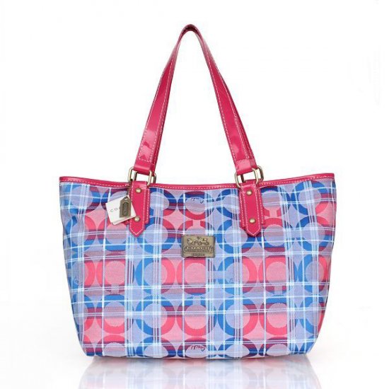 Coach Poppy In Signature Medium Blue Totes CDR | Coach Outlet Canada